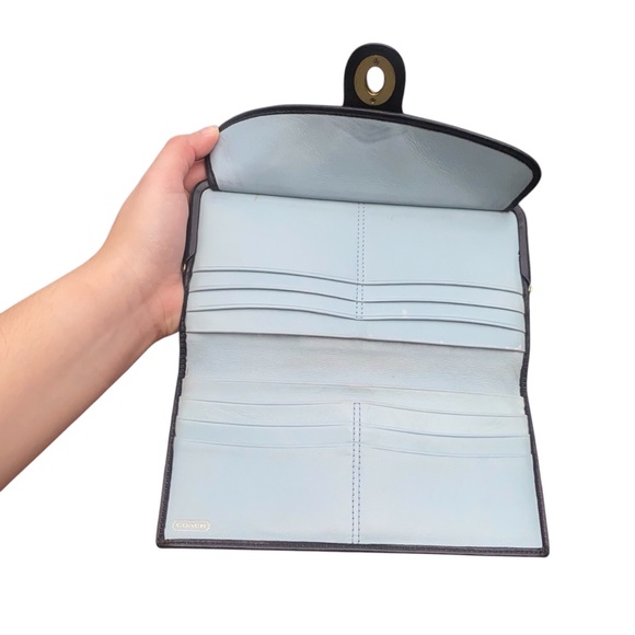 Coach Brown and Tan Signature Wallet - Picture 3 of 6